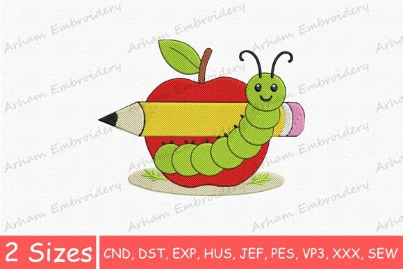 Apple Pencil Cute Caterpillar: Apparel Design Review
