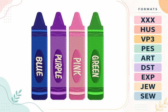 Crayon Back to School: Embroidery Design Review