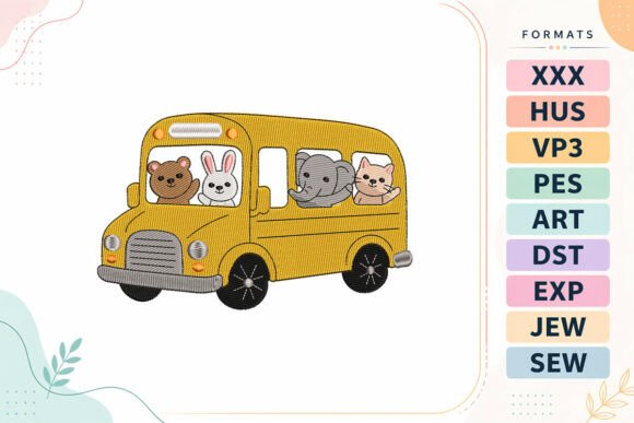 Cute Bus Back to School: An Embroidery Design Review
