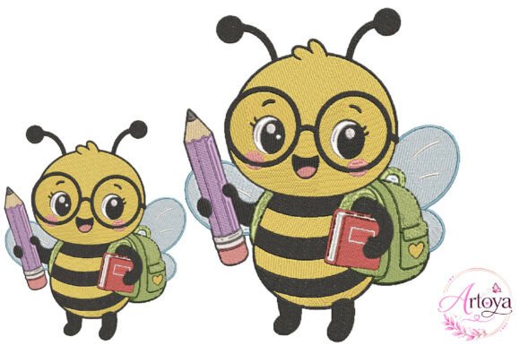 Cute School Bee Embroidery Design Review