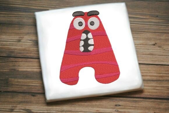 Fun Monster Alphabet Letter A: A Playful Embroidery Gem