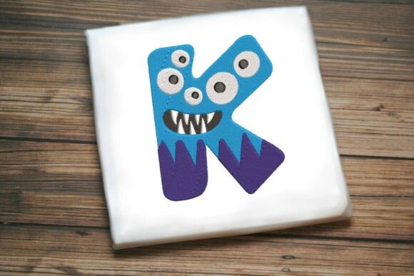 Fun Monster Alphabet Letter K: A Playful Embroidery Choice
