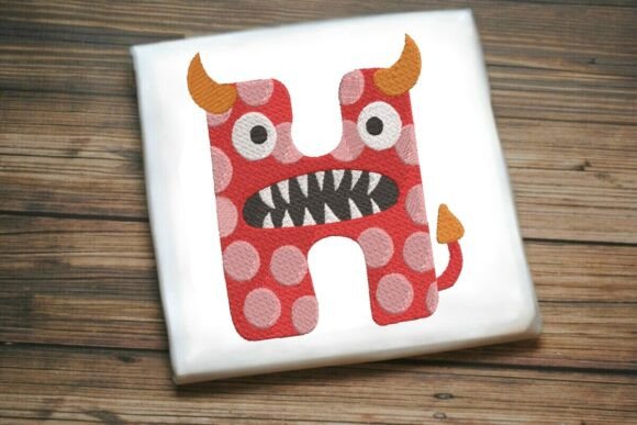 Playful Fun Monster Alphabet Letter H for Business
