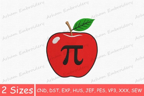 Red Apple with Pi Embroidery: A Designer Review