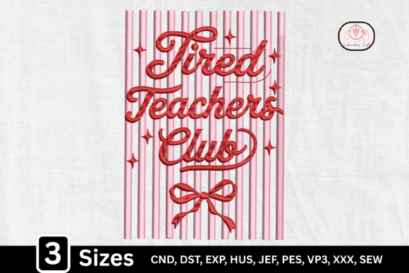 Tired Teacher Bow: An Embroidery Design Review